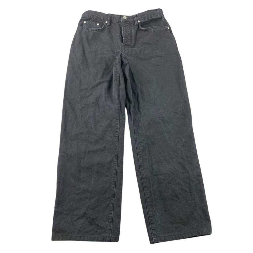Stussy‎ Big Ol Jeans Men W28 Black Relaxed Fit Baggy Button Fly Skateboarding